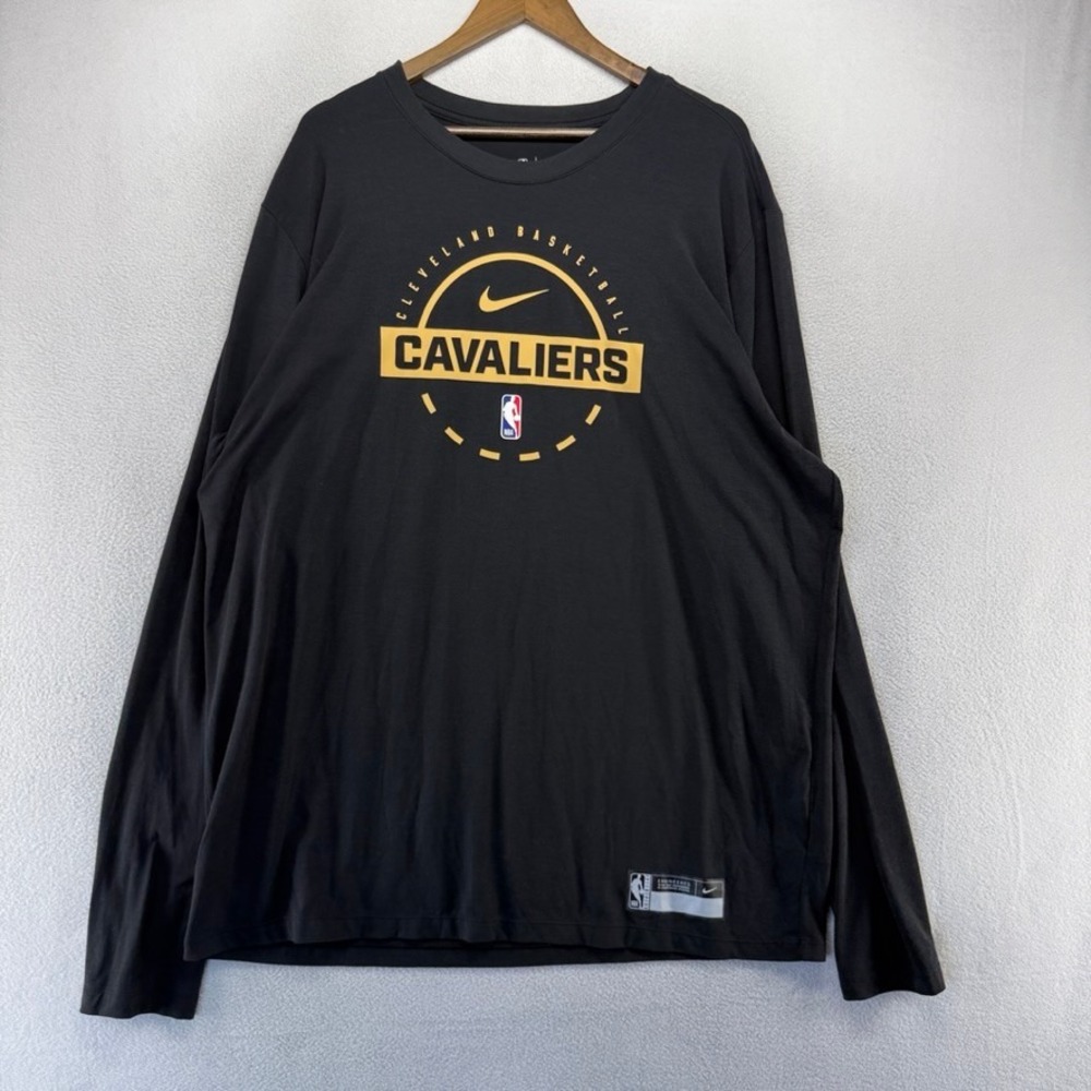 Cleveland Cavaliers Shirt men's 2XL Black Tall Nike Dri Fit Team Player NBA 2XLT